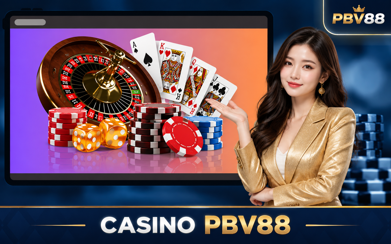 Khung chọn mục thể thao và casino của PBV88
